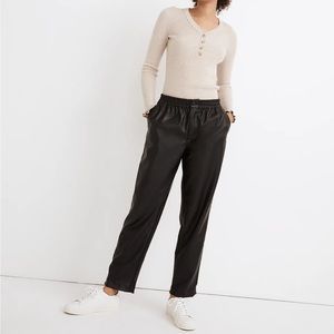 Madewell Vegan Leather Track Trousers
